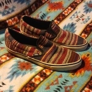 Vans Men's Rustic Striped Slip-On Sneakers